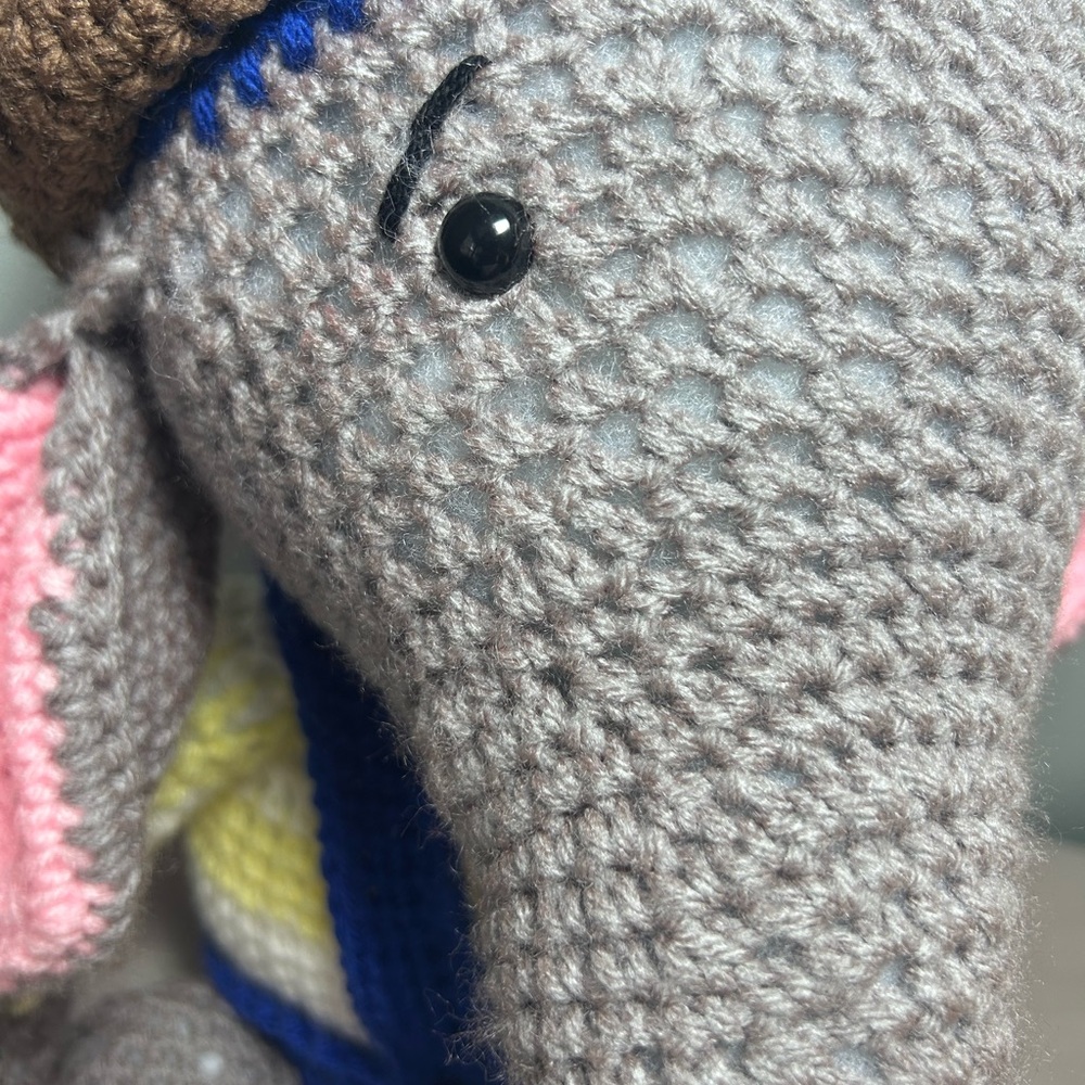 Handmade Crochet Elephant - Picture 6 of 8